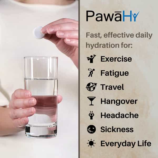 Pawahy Electrolyte Energy Hydration Ashwagandha& Herbs -Pack Of 2 (30 Tablets) -Black Currant