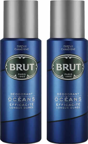 Brut Ocean Deodorant Spray For Men Long-Lasting Fragrance 200 Ml (Pack Of 2)
