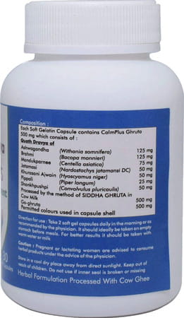 Ved Tattva Calm Plus 30 Capsules For Stress Management Support For Stress Mind & Body (Pack Of 2)