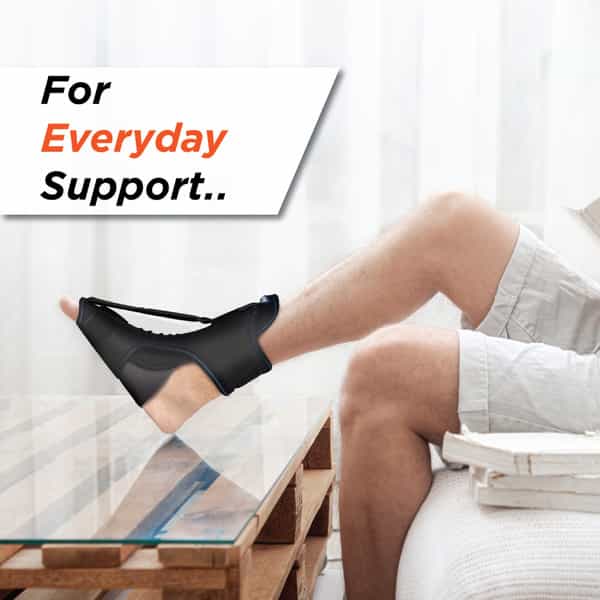 Vissco Foot Raiser With Detachable Splints | Support For Plantar Fasciitis - Black