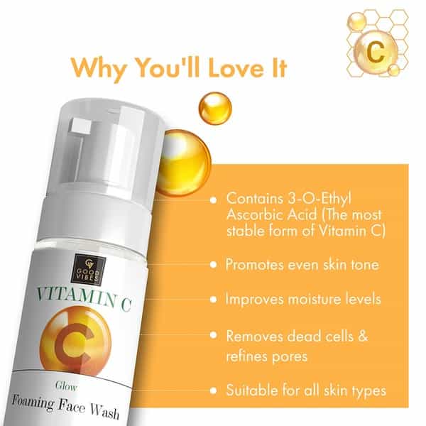 Good Vibes Vitamin C Glow Foaming Facewash- 150 Ml