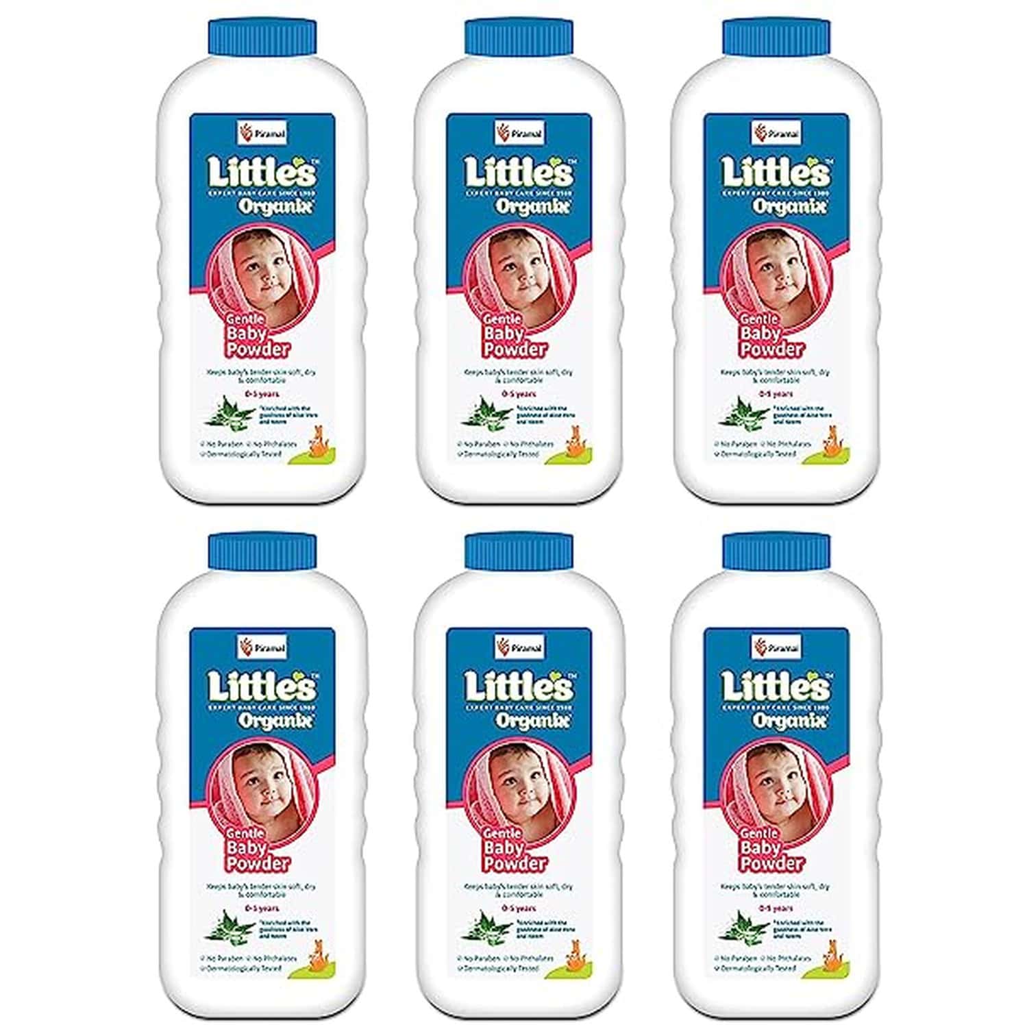 Little'S Organix Gentle Baby Powder I Free From Parabens & Phthalates 400g White X Pack Of 6