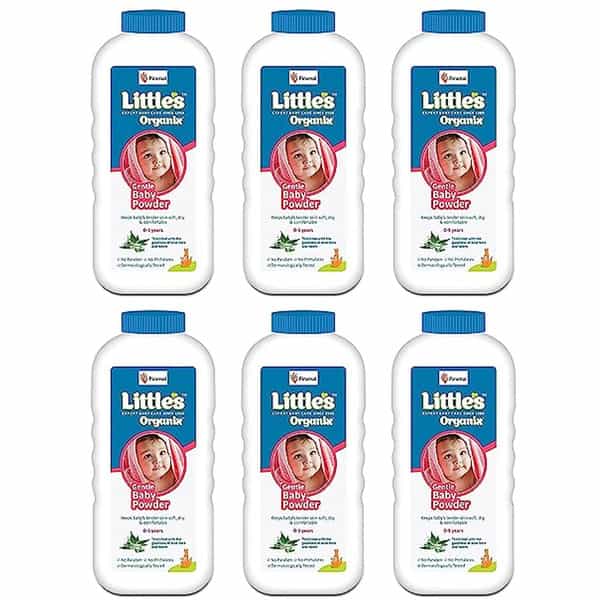 Little's Organix Gentle Baby Powder I Free From Parabens & Phthalates 400G White X Pack Of 6