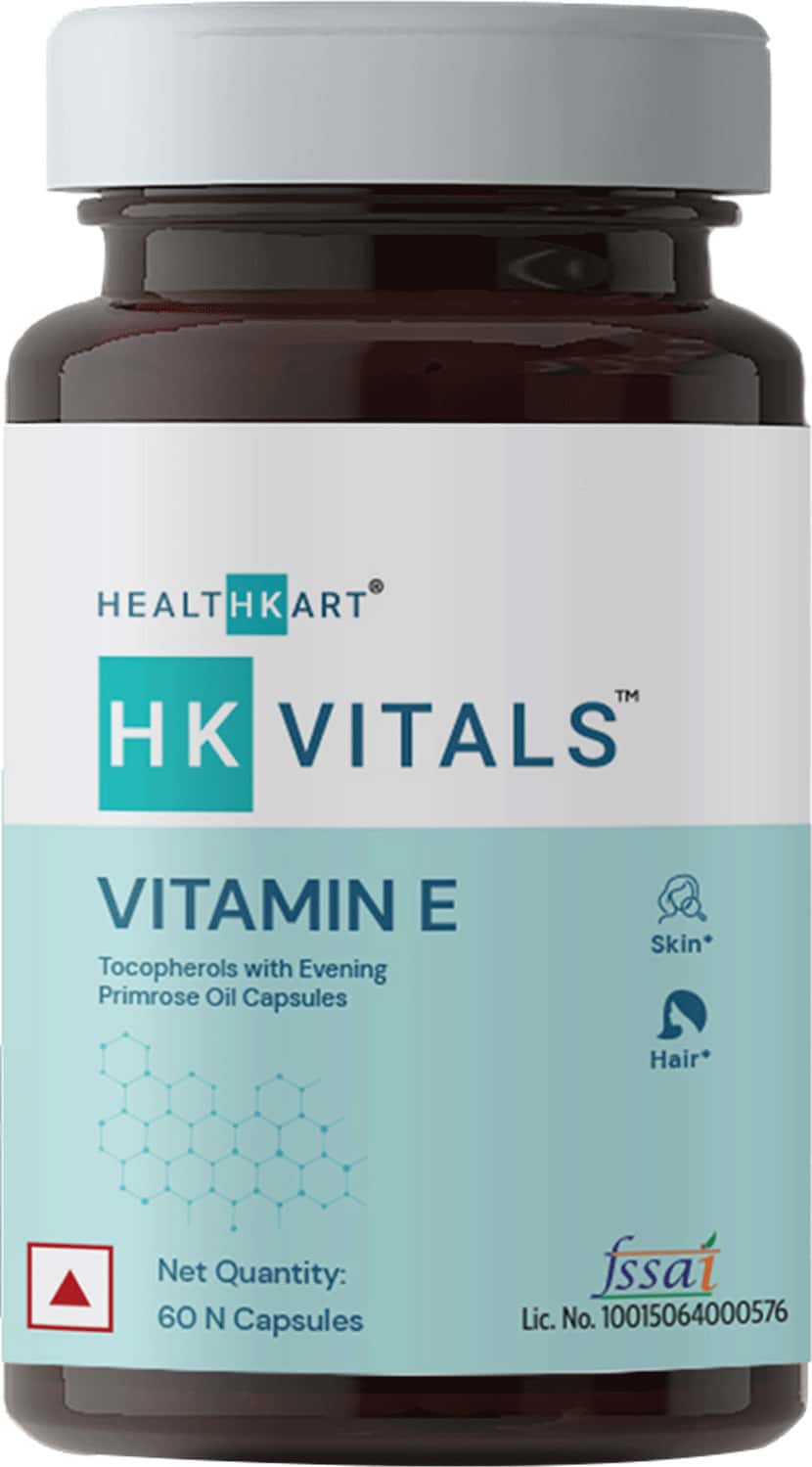 Hk Vitals Vitamin E Capsules For Face & Hair Controls Wrinkling Skin Roughness (60 No)