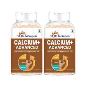 Dr. Morepen Calcium+ Advanced | Bones Joints & Muscles | Veg Tablets | 120 No's | Pack Of 2