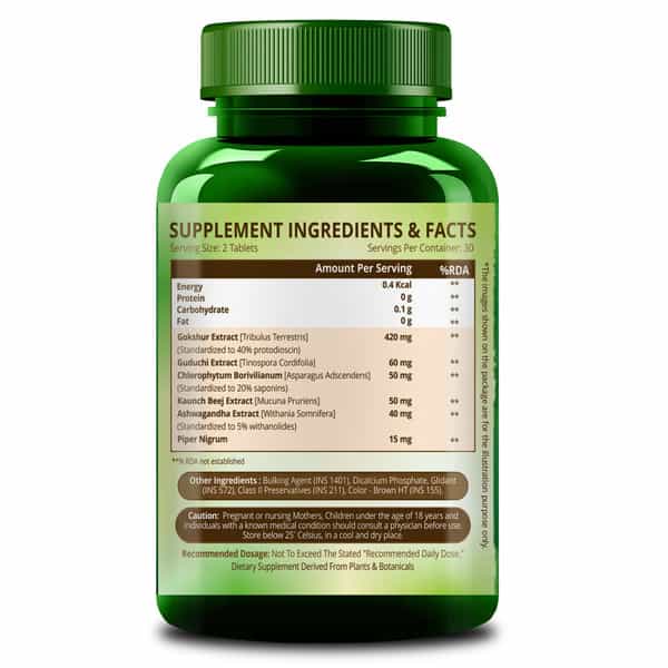 Himalayan Organics Male Vigor | Bottle | 60 Veg Tablets