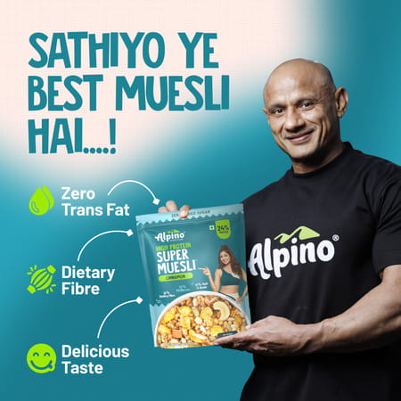 Alpino High Protein Super Muesli Cinnamon Pouch 750 Gm