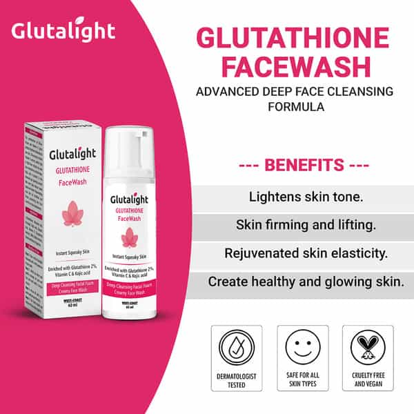 glutathione face wash india Buy GLUTALIGHT DEEP CLEANSING 60 ML Online & Get Upto 60% OFF at PharmEasy and uneven skin tone Whitening treatment toner Form:Gel Folic Acid: Benefits, Foods,
