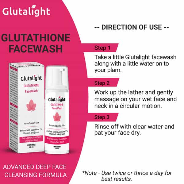 Glutalight Glutathione Deep Cleansing Face Wash 60 Ml