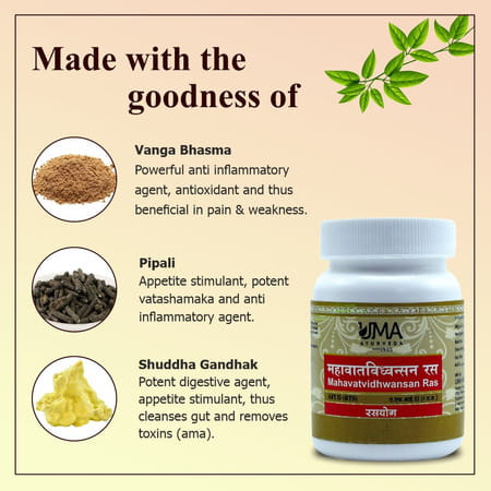 Uma Ayurveda Mahavatvidhwansan Ras Ayurvedic Tablets 80 Tab