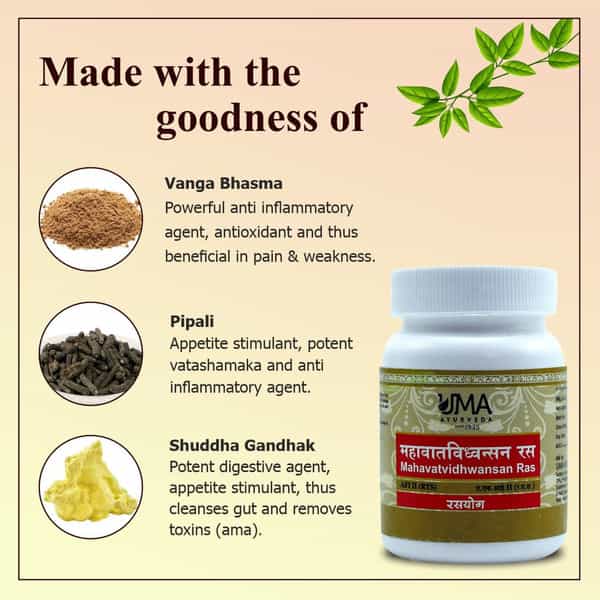 Uma Ayurveda Mahavatvidhwansan Ras Ayurvedic Tablets 80 Tab