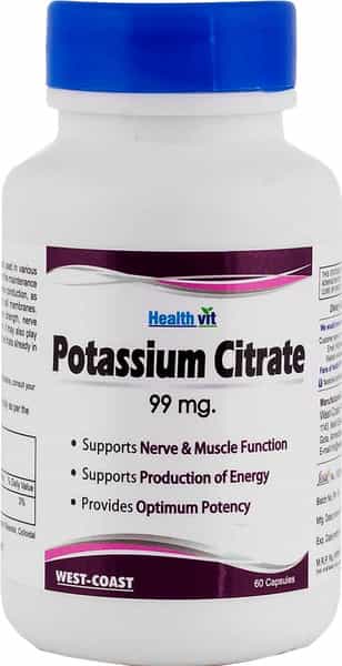 Healthvit Potassium Citrate 99Mg - 60 Capsules