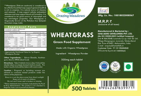 Grazing Meadows Wheatgrass 500 Mg - 500 Tablets