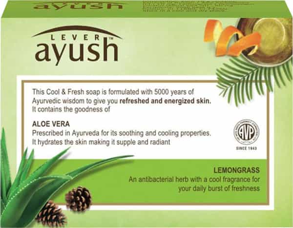 Lever Ayush Cool And Fresh Alo Vera Soap 100 Gm