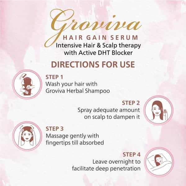 Groviva Hair Gain Serum 100 Ml | For All Hair Types | Paraben Free (Pack Of 1)