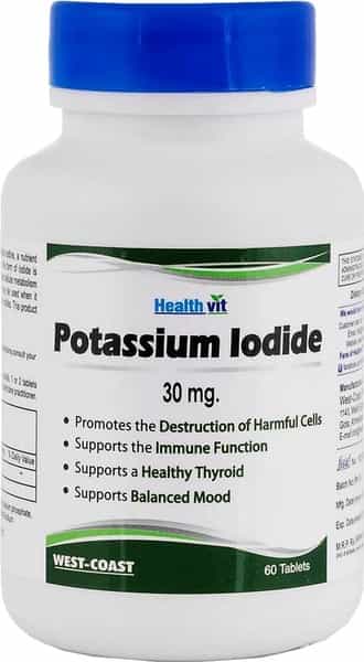 Healthvit 30Mg Potassium Iodide Bottle Of 60 Tablets