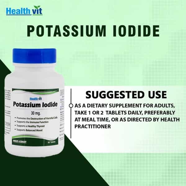 Healthvit 30Mg Potassium Iodide Bottle Of 60 Tablets