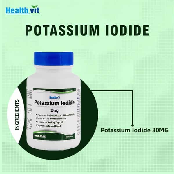 Healthvit 30Mg Potassium Iodide Bottle Of 60 Tablets