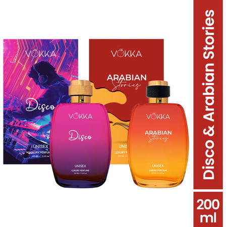 Vokka Disco & Arabian Stories 2x100ml | Unisex Luxury Long Lasting Perfume For Men & Women