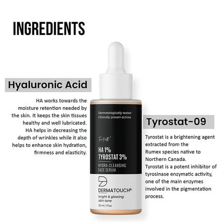 Dermatouch 1% Ha 3% Tyrostat Hydra-Cleansing Face Serum - 30ml