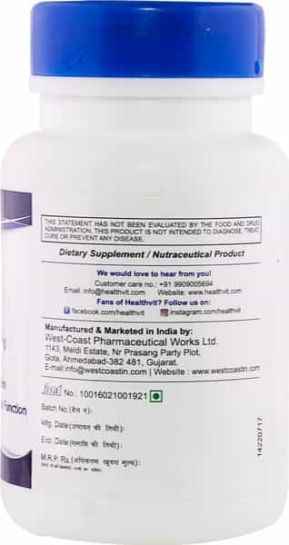 Healthvit Iron Ferrous Fumarate 65Mg Iron Tablets Bottle Of 60
