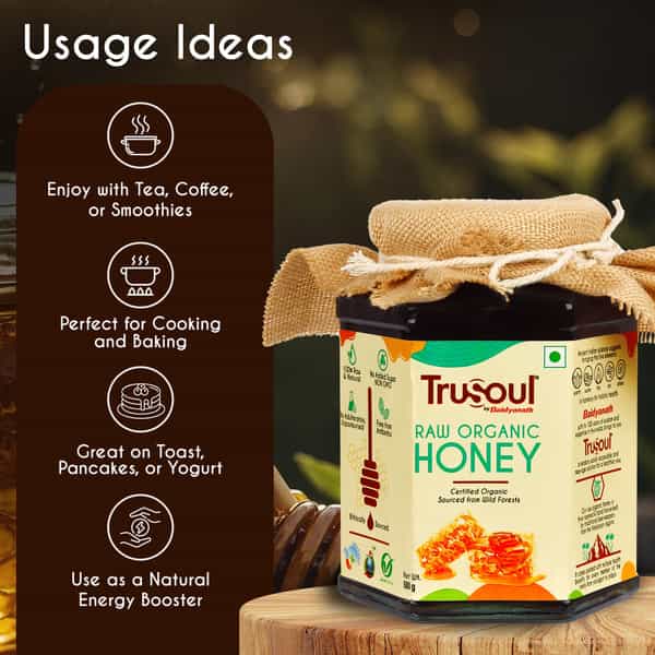 Baidyanath Trusoul Organic Honey 500G | Pure Natural Daily Use