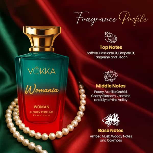 Vokka Womania 100Ml | Luxury Long Lasting Perfume For Women | Scent With Fruity Floral Notes