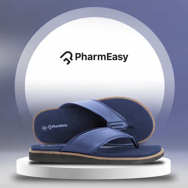 Pharmeasy Men's Diabetic & Orthopedic Slippers - Royal Blue - Size Uk 7