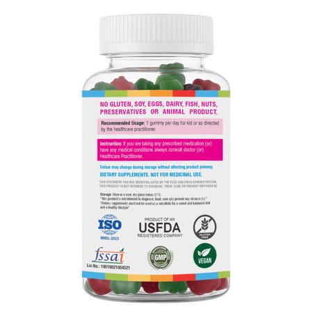 Healthbest Kidbest Kids Multivitamin & Multimineral Gummies Strawberry Flavour - 30 Gummies