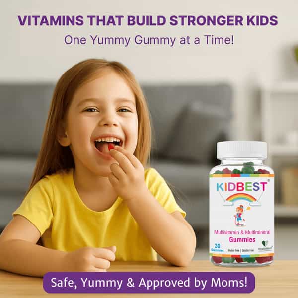Healthbest Kids Multivitamin And Multimineral Gummies Strawberry Flavour - 30 Gummies
