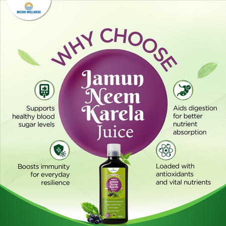 Micro Wellness Jamun Neem Karela Juice 1 L