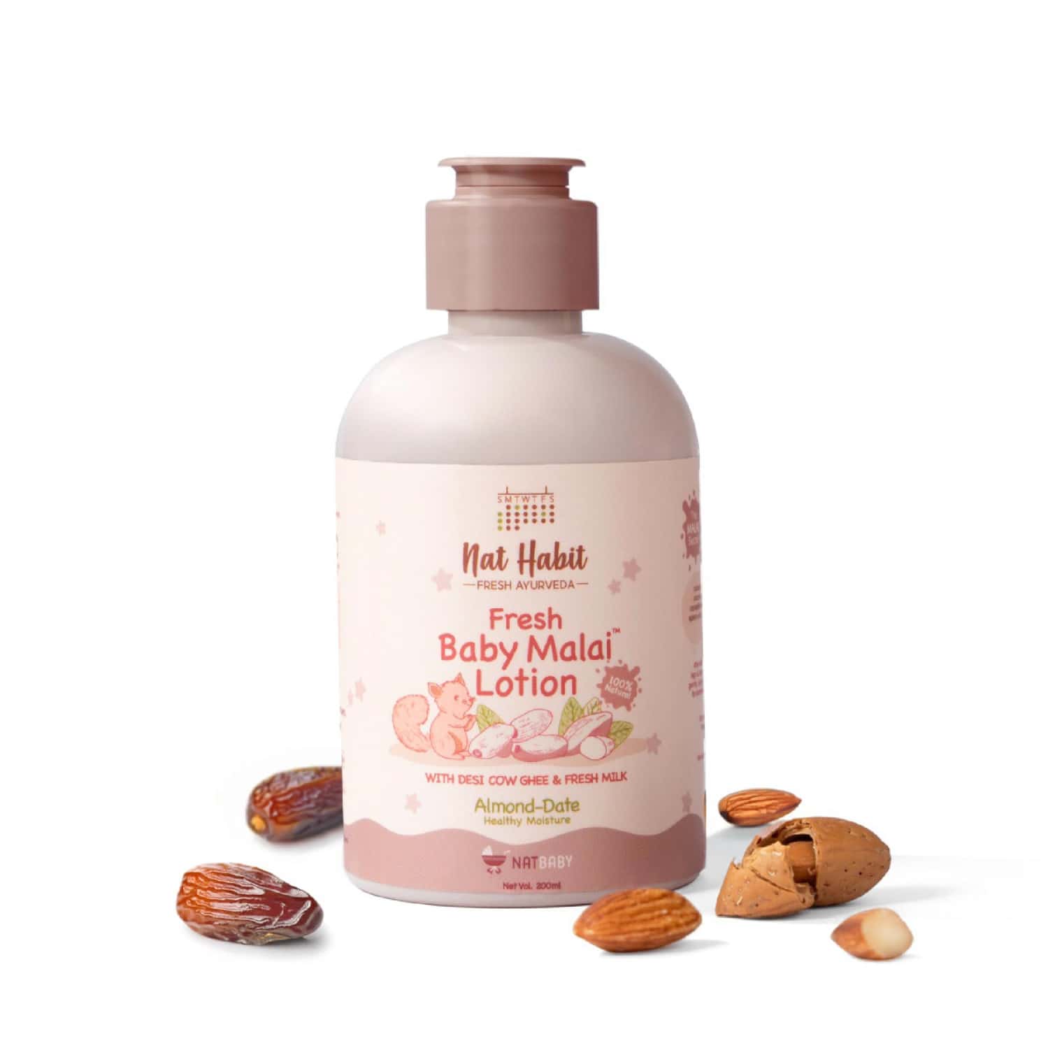 Nat Habit Baby Body Lotion - Almond Date | 200ml