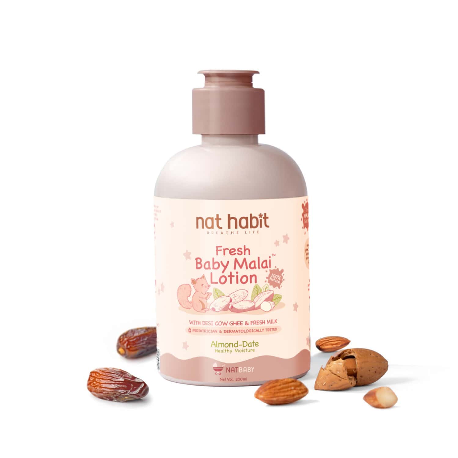 Nat Habit Baby Body Lotion - Almond Date | 200ml