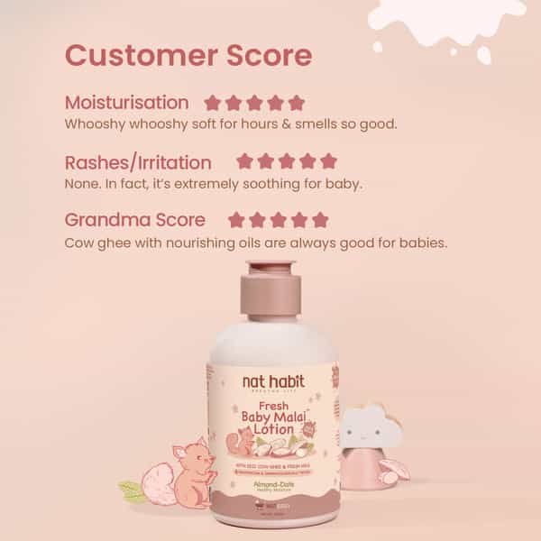 Nat Habit Baby Body Lotion - Almond Date | 200Ml