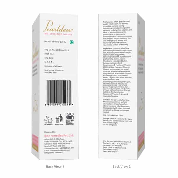 Pearldew Moisturizing Lotion 100 Ml | With Almond & Cocoa Butter (Pack Of 3)