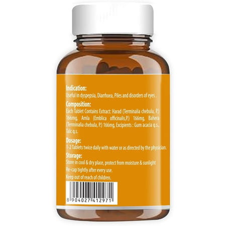 Baidyanath Triphala 60 Tablets (Pack Of 2)- Supports Healthy Digestion | Improves Bowel Wellness