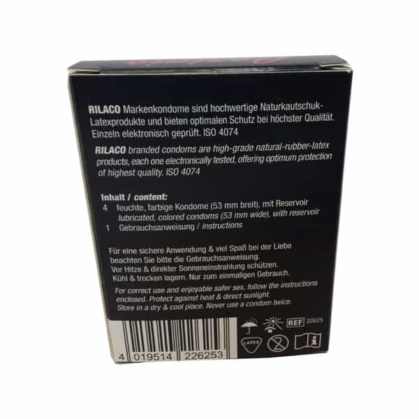 Rilaco Carinio Multi - Coloured Condoms - Pack Of 4