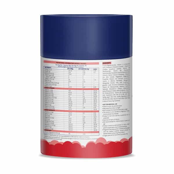 Gritzo Supermilk Growth+ (13+Y Girls) (Double Chocolate | 800G) With Super Gummies (Strawberry)