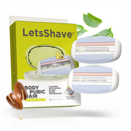 Letsshave Body And Groin Blades (Pack Of 2)