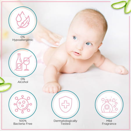 Meemee Baby Gentle Wet Wipes With Aloe Vera Extracts | 72 Count | Pack Of 3 (216 Wipes)