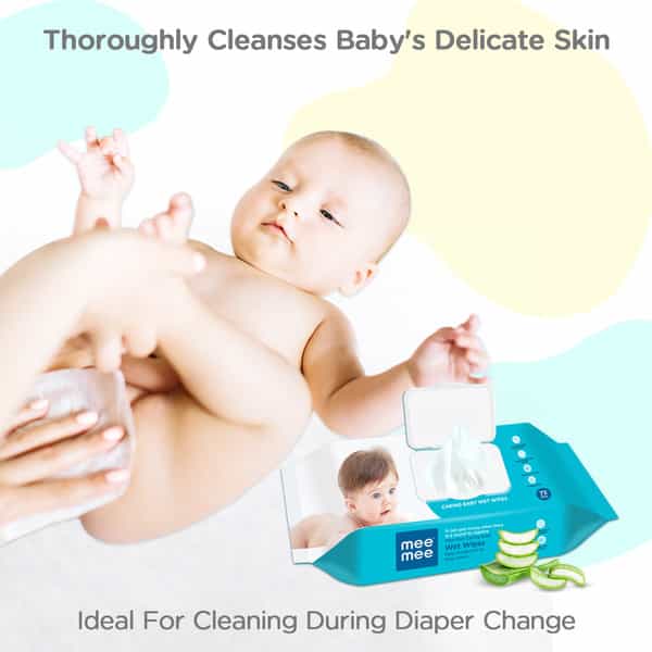 Meemee Baby Gentle Wet Wipes With Aloe Vera Extracts | 72 Count | Pack Of 3 (216 Wipes)