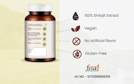 Vedikroots Shilajit 60 Capsules 450 Mg 100% Organic |For Metabolism And Immunity Boost (Pack Of 3)