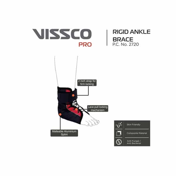 Vissco Pro- Rigid Ankle Brace - Xl