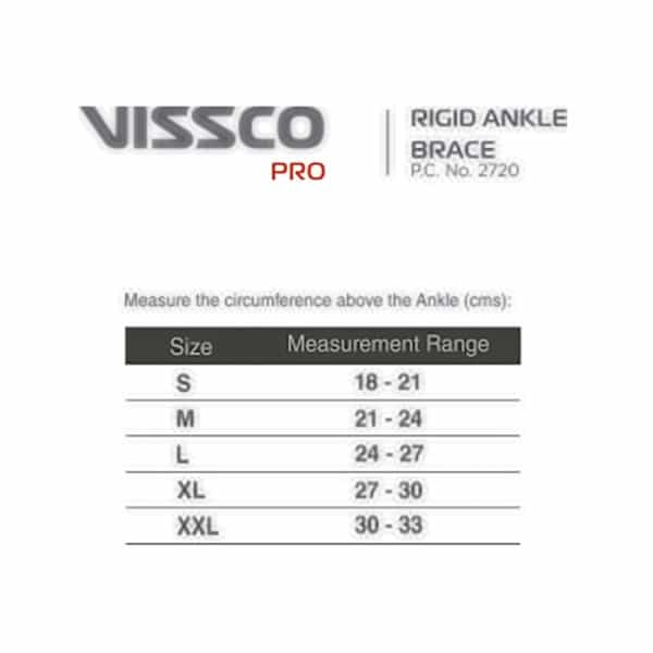 Vissco Pro- Rigid Ankle Brace - Xl
