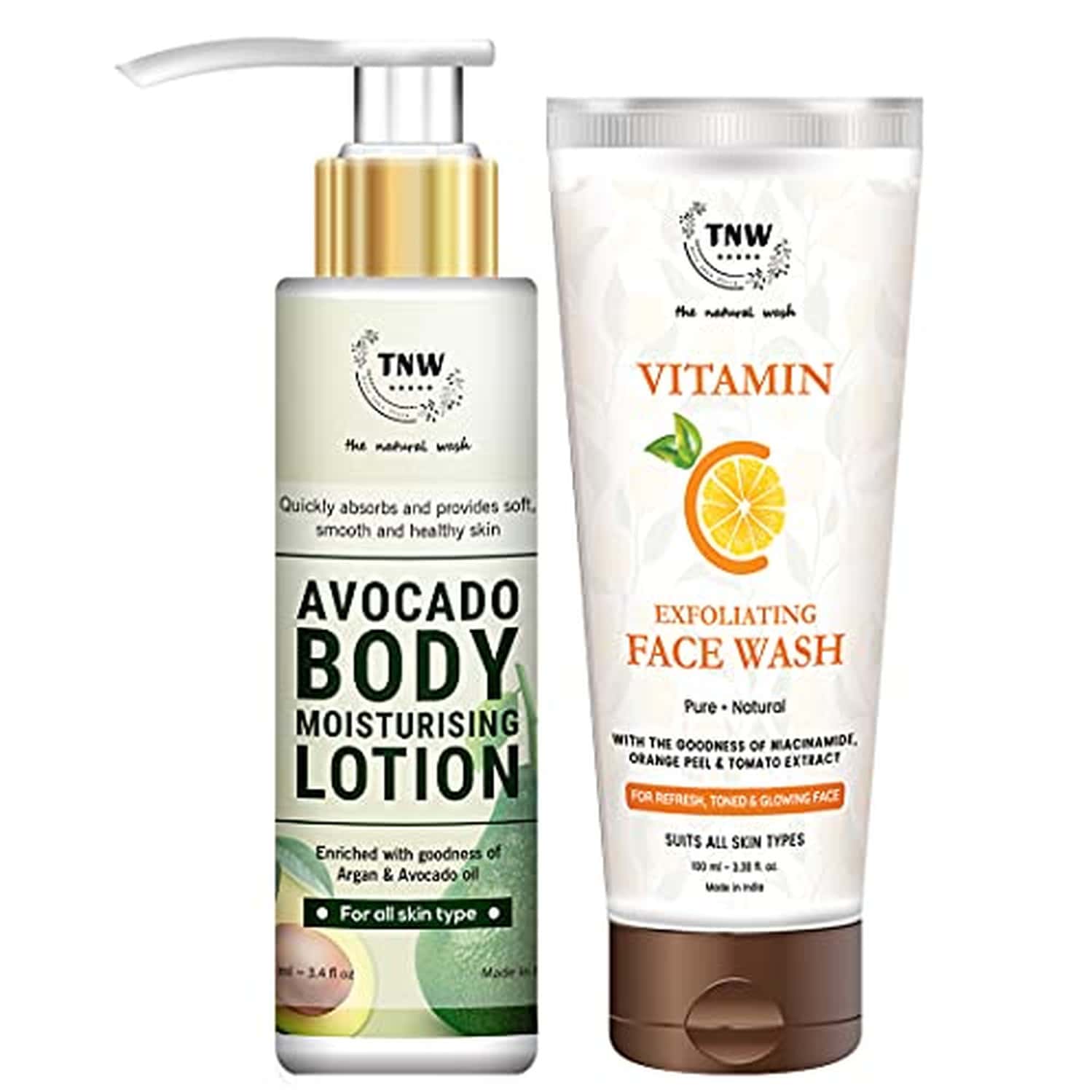 Buy TNWTHE NATURAL WASH VITAMIN C FACE WASH AND MOISTURIZING LOTION