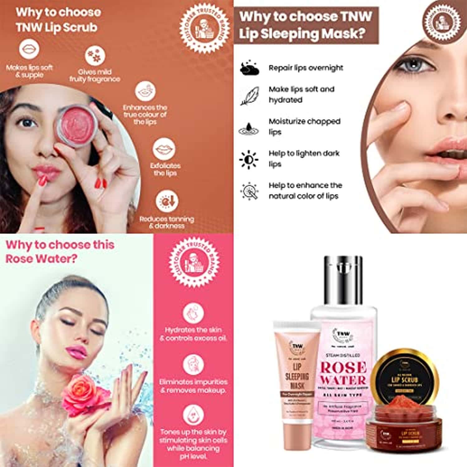 Buy TNWTHE NATURAL WASH COMBO WITH LIP SLEEPING, LIP SCRUB AND STEAM