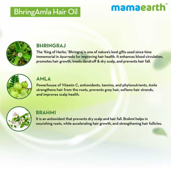 Mamaearth Bhringamla Hair Oil With Bhringraj & Amla For Intense Hair Treatment 250Ml