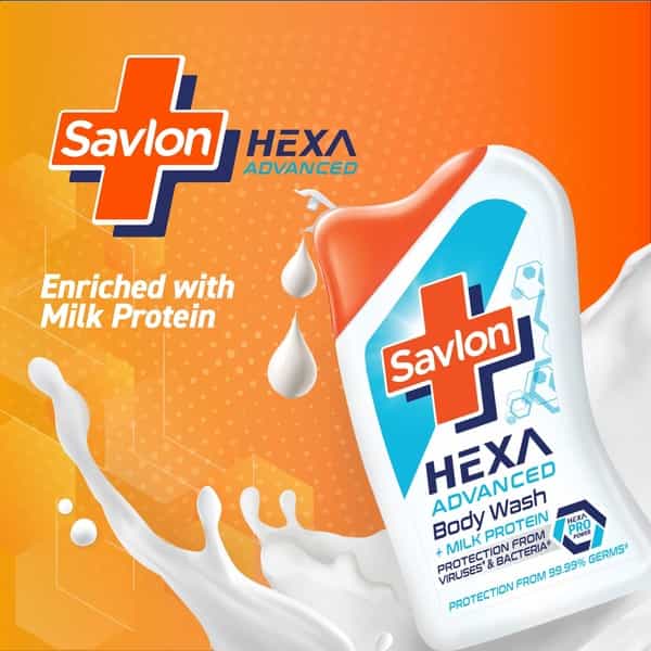 Savlon Hexa Advanced Body Wash With Milk Protein - 215Ml