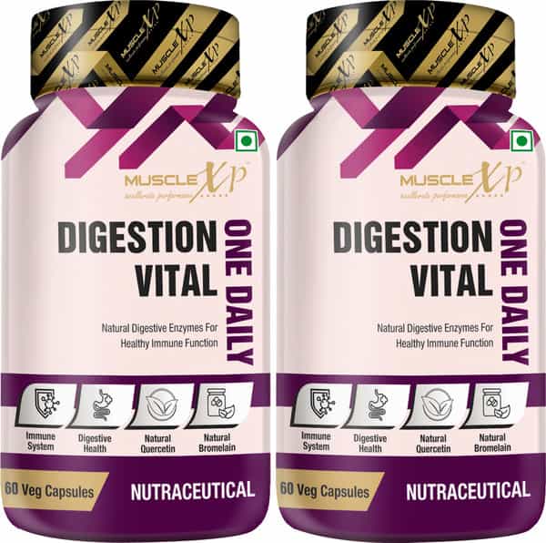 Musclexp Digestion Vital One Daily 60 Veg Capsules (Pack Of 2)