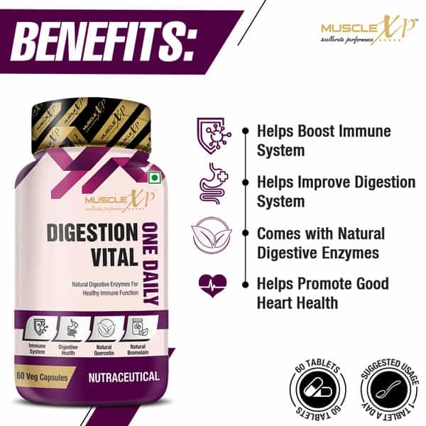 Musclexp Digestion Vital One Daily 60 Veg Capsules (Pack Of 2)